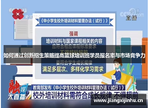如何通过创新招生策略提高篮球培训班学员报名率与市场竞争力